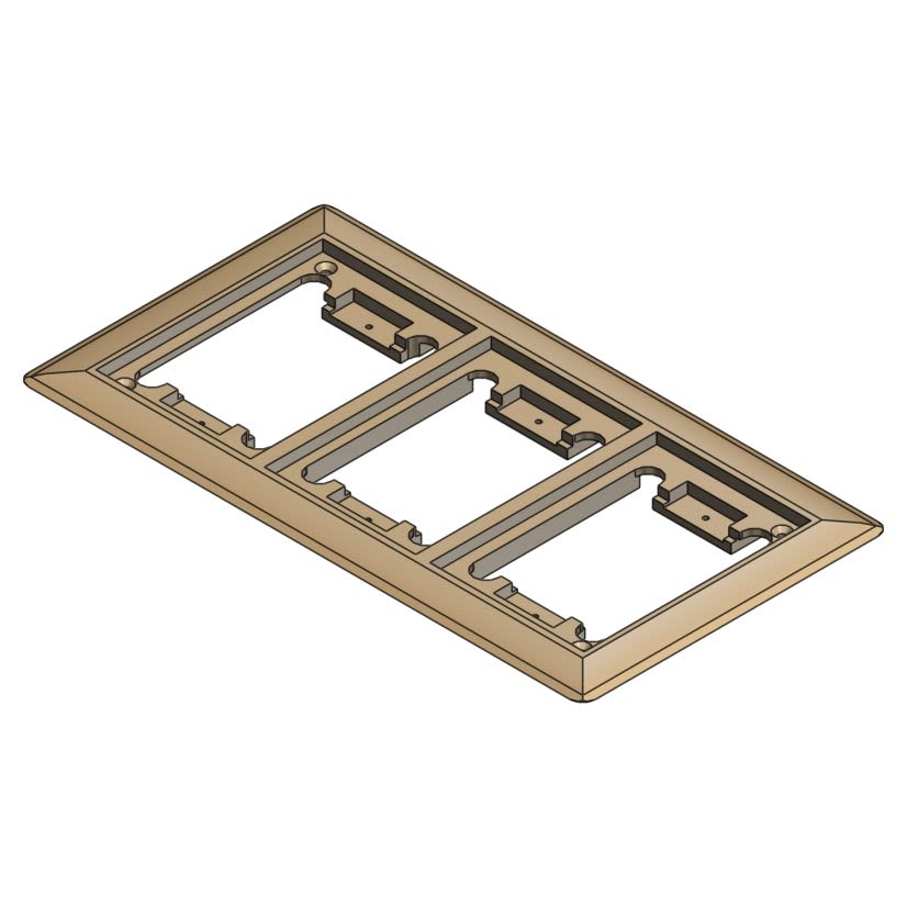 Thomas & Betts Steel City® P-64-3G-CP Carpet Plate, 10-5/8 in L x 6-1/8 in W, Brass